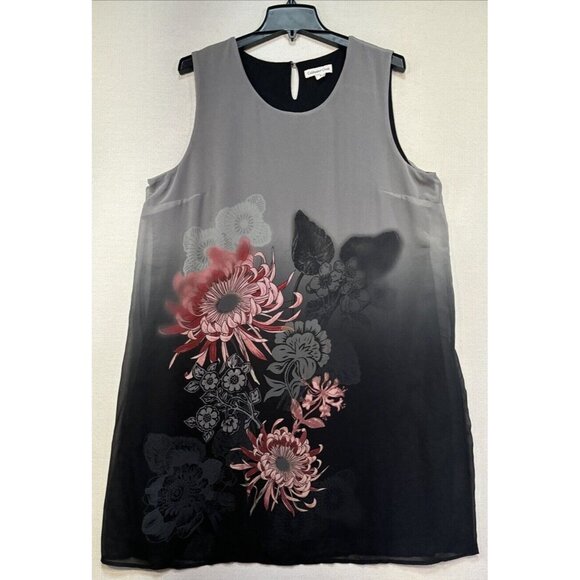 Coldwater Creek Dresses & Skirts - Coldwater Creek Gray and Black Floral Dress